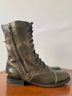 Aldo Leather Lace-Up Combat Boots | US 7.5